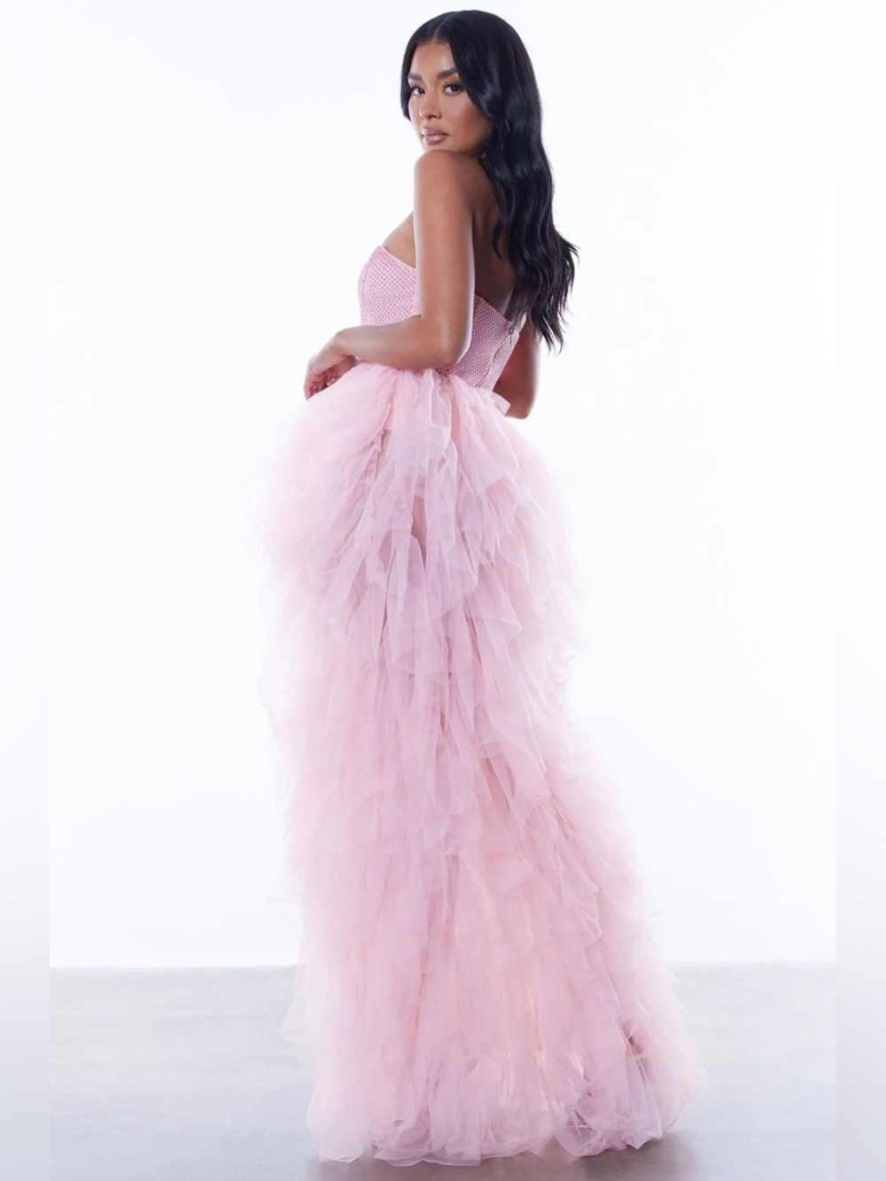 Lacey Embellished Tulle Gown - Picture 2 of 9